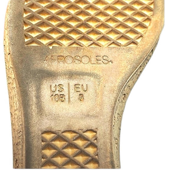 Aerosoles Mint Green Peeptoe Wedges Womens US 10 - Picture 8 of 10